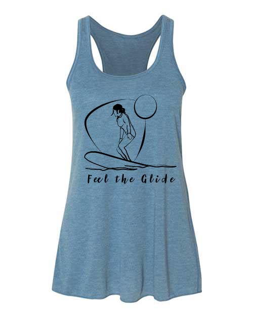 Feel The Glide Flowy Racerback Tank