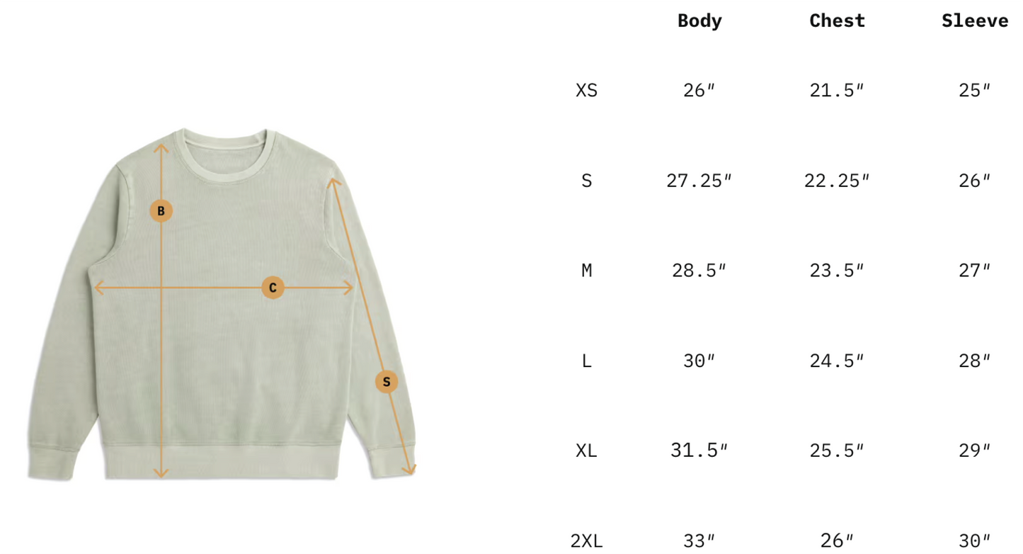 Rosewood "Stay Sticky" French Terry Crewneck Sweatshirt (L)