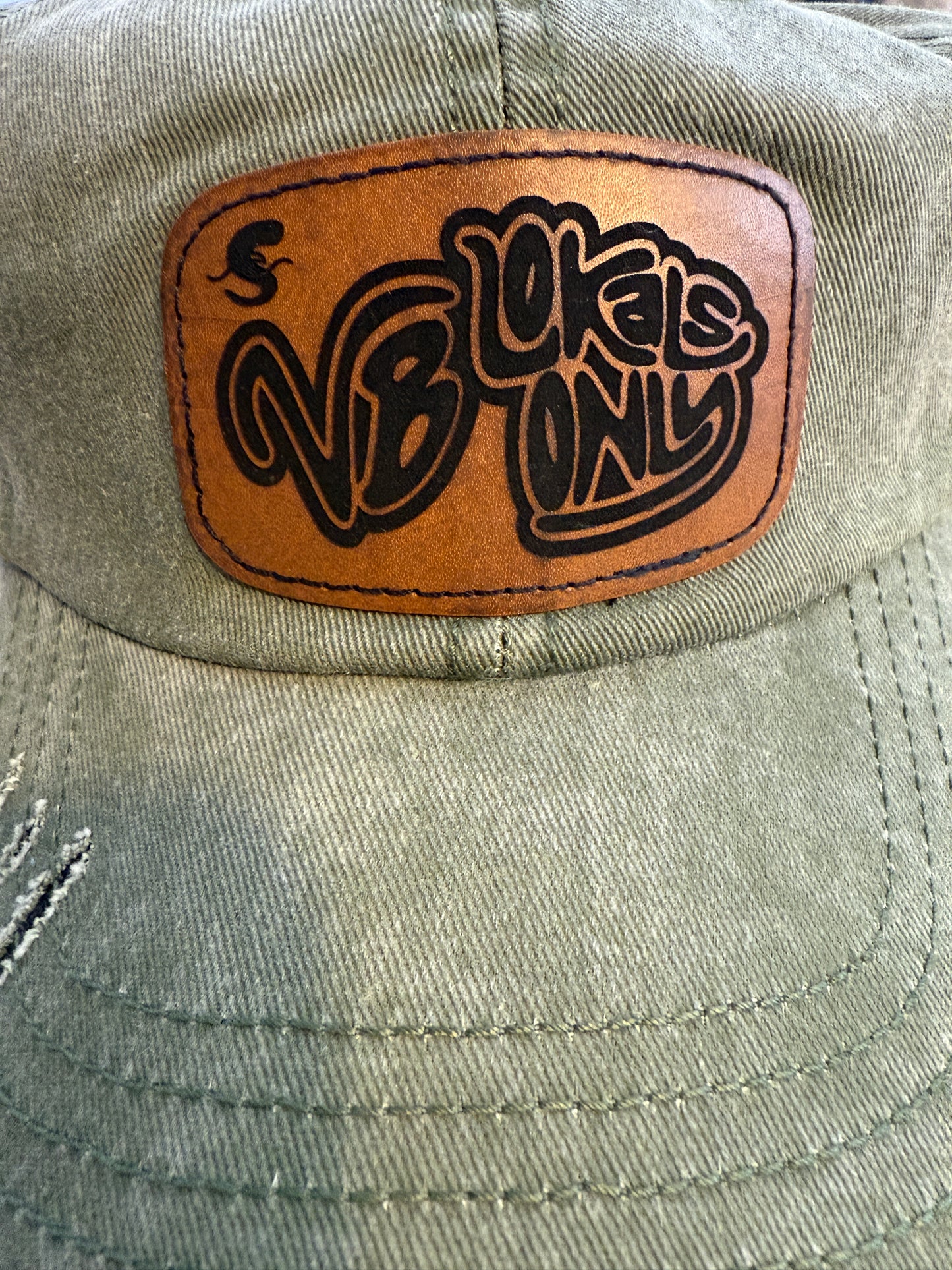 Distressed Olive Unstructured Style Hat (6 Designs)