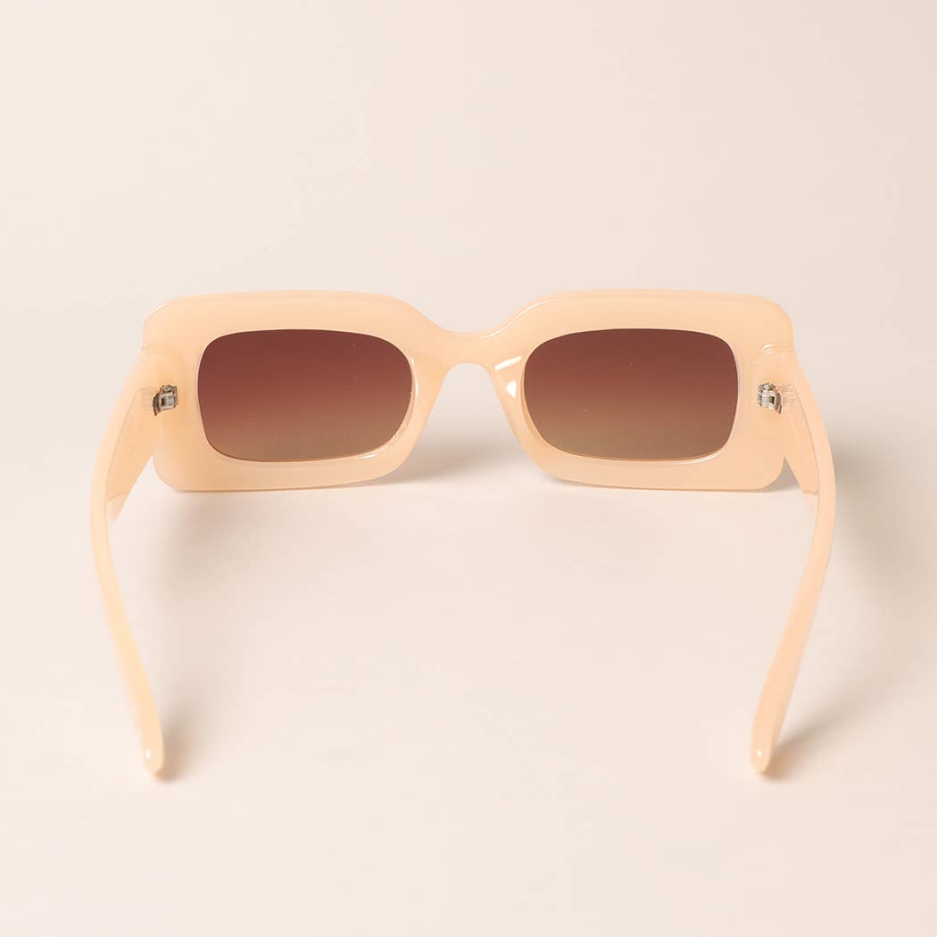 Women's Bold Rectangular Shape Sunglasses