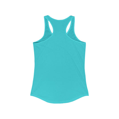 Tahiti Blue No Bad Waves Women's Ideal Racerback Tank