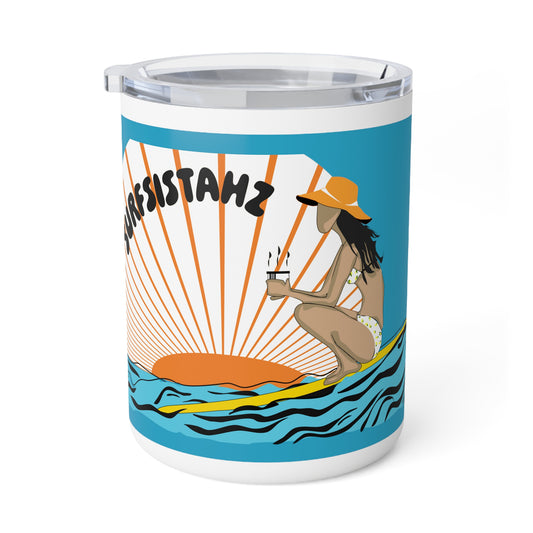 Coffee and Surf Insulated Travel Mug, 10oz