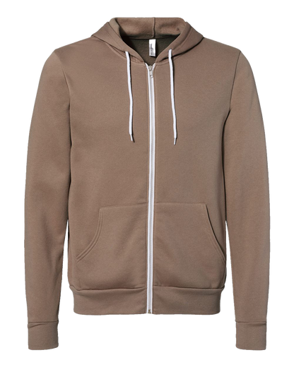Vintage Brown Unisex Sponge Fleece Full-Zip Hoodie Sweatshirt