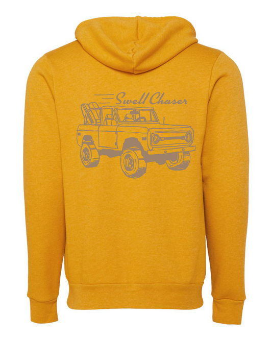 Heather Mustard Unisex Sponge Fleece Full-Zip Hoodie