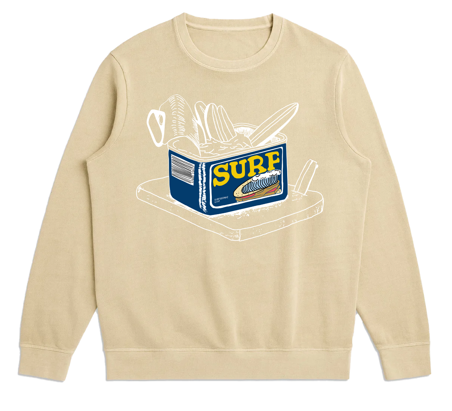 Dune French Terry Surf in a Can Crewneck Sweatshirt (XL)