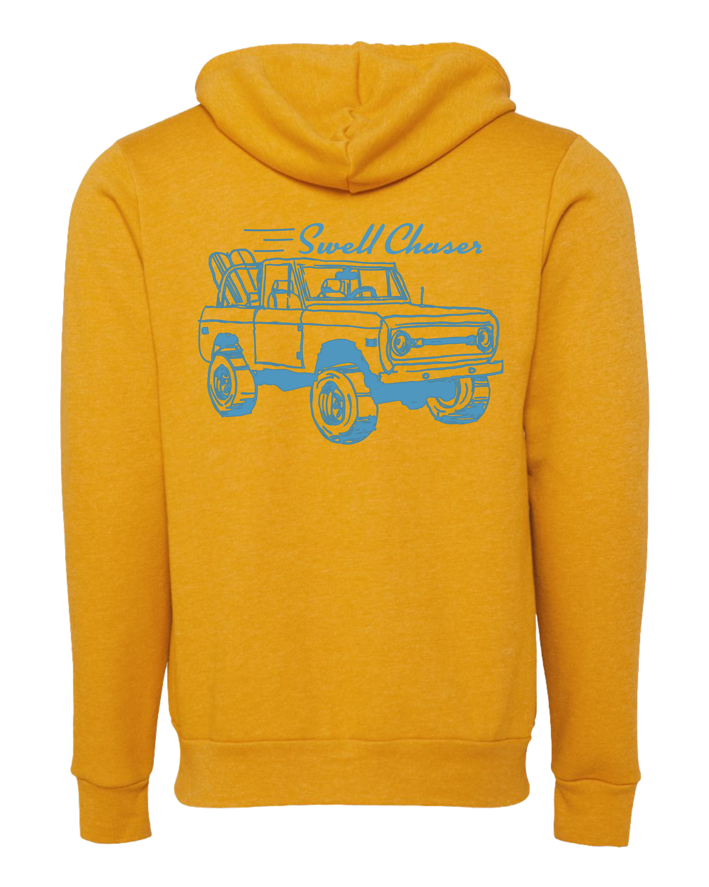 Heather Mustard Unisex Sponge Fleece Full-Zip Hoodie Sweatshirt