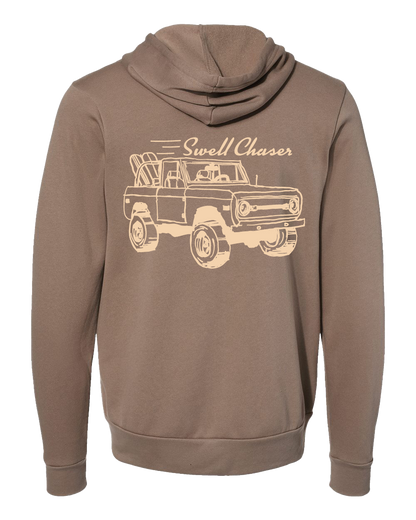 Vintage Brown Unisex Sponge Fleece Full-Zip Hoodie Sweatshirt