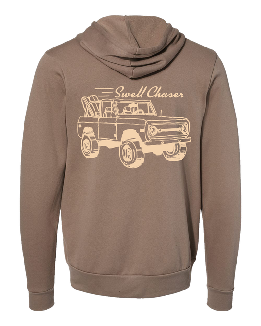 Vintage Brown Unisex Sponge Fleece Full-Zip Hoodie Sweatshirt